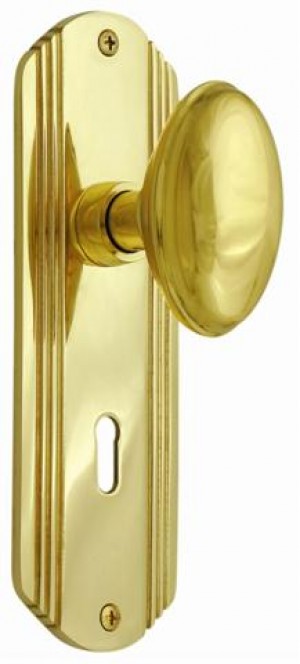 Nostalgic Deco Plate w/Homestead Privacy Knob