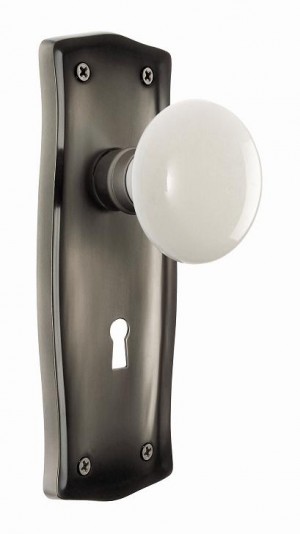Nostalgic Prairie Plate w/Porcelain Privacy Knob
