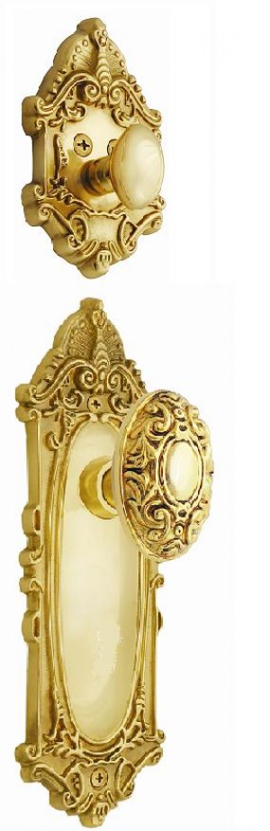 Victorian Interior Handleset w/Victorian Knob