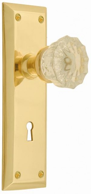 Nostalgic New York Plate w/Crystal Dummy Knob