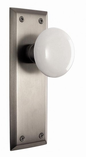 Nostalgic New York Plate w/Porcelain Dummy Knob