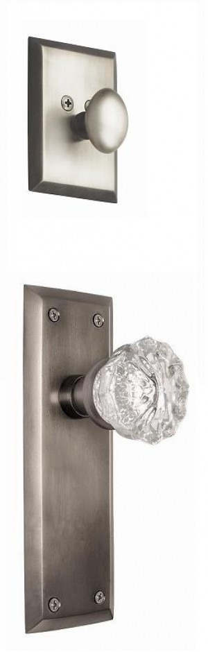 New York Interior Handleset w/Crystal Knob