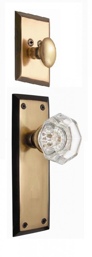 New York Interior Handleset w/Waldorf Knob