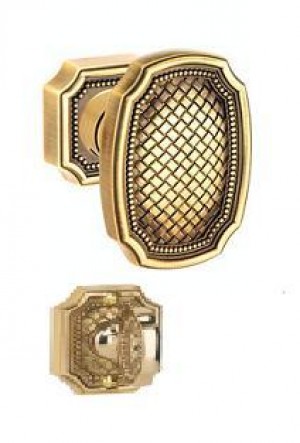 Von Morris Weave Knob w/ Small Weave Rose Privacy - 072715